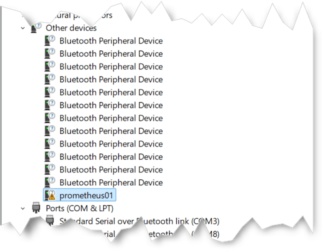 Device Manager Prometheus no driver
