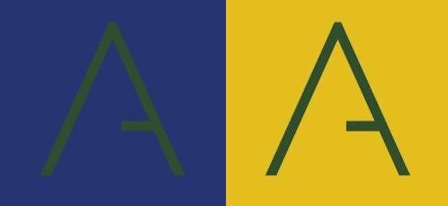 Color perceived with different surrounding color