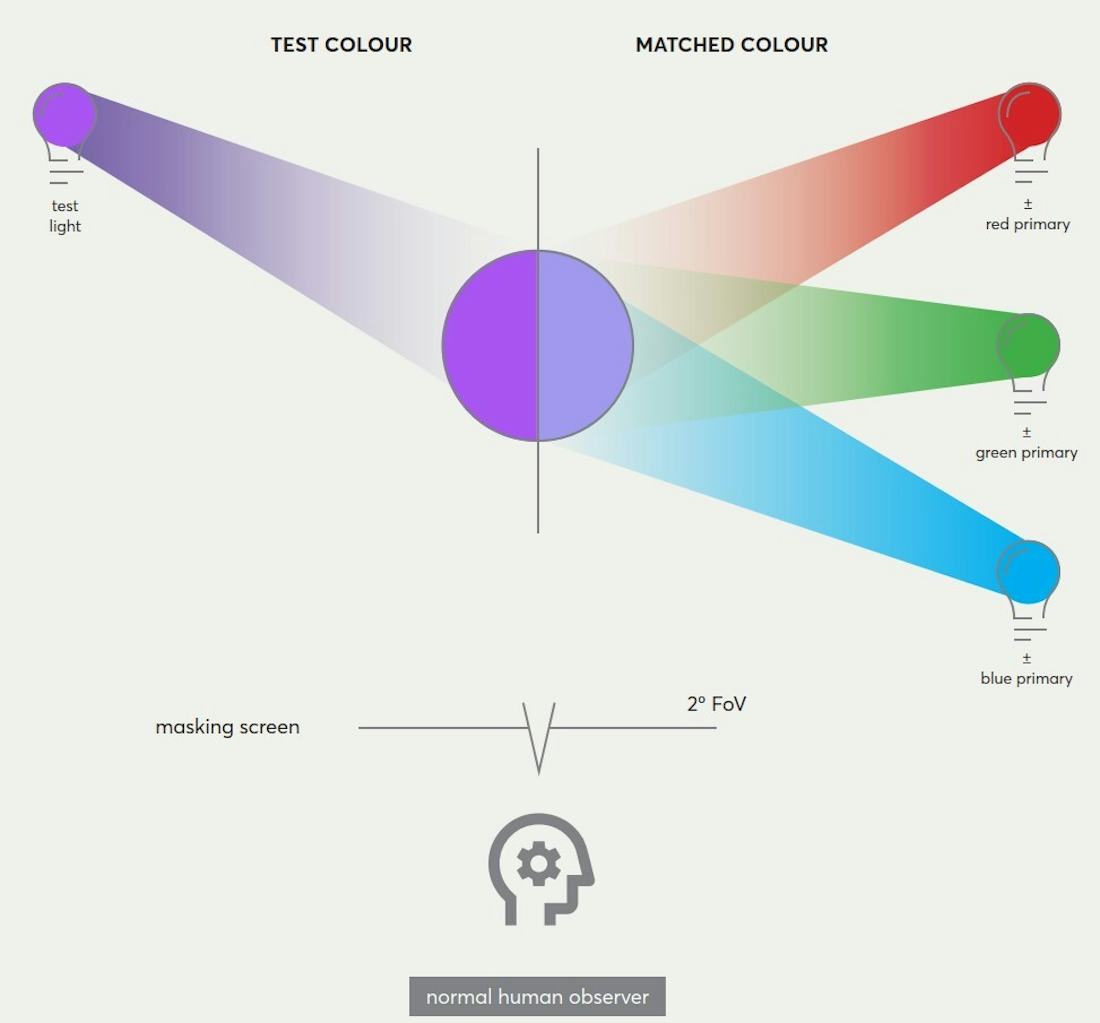 Psychological experiement three colored lights